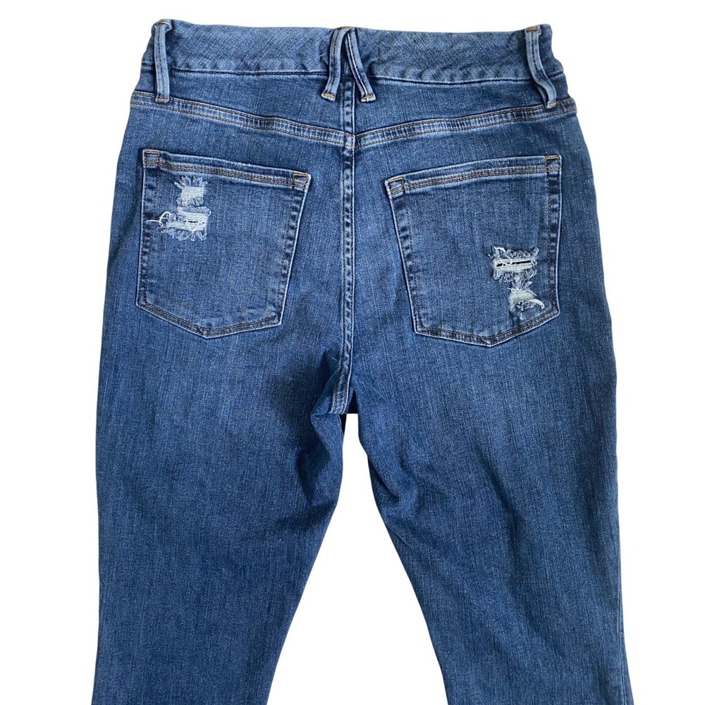 Good American Good Legs High Rise Skinny Jeans Blue GLRH899VT 8/29 Distressed - Picture 6 of 9